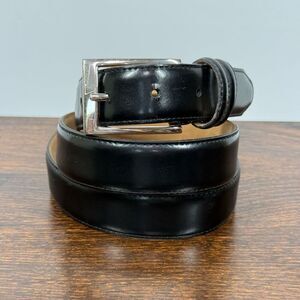 Men’s  Belt black silver leather made Guatemala size large